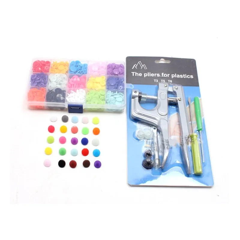 Multicolour Snap Clip Plastic Clothing Button Pressure Nail Fastener With Storage Box DIY Sewing Tool Accessories 2024