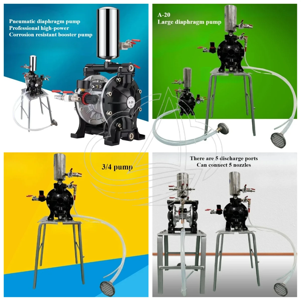 A20 High Power Pneumatic Double Pump, 20 Type High Pressure Oil Ink Pump for Industrial Transfer