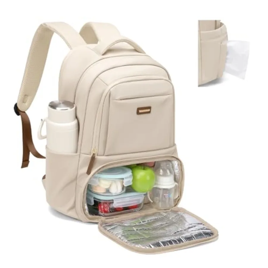 

Lunch Backpack 16 Inch Laptop Backpack with Insulated Cooler Lunch Box Food Bag for College Work Camping Picnics