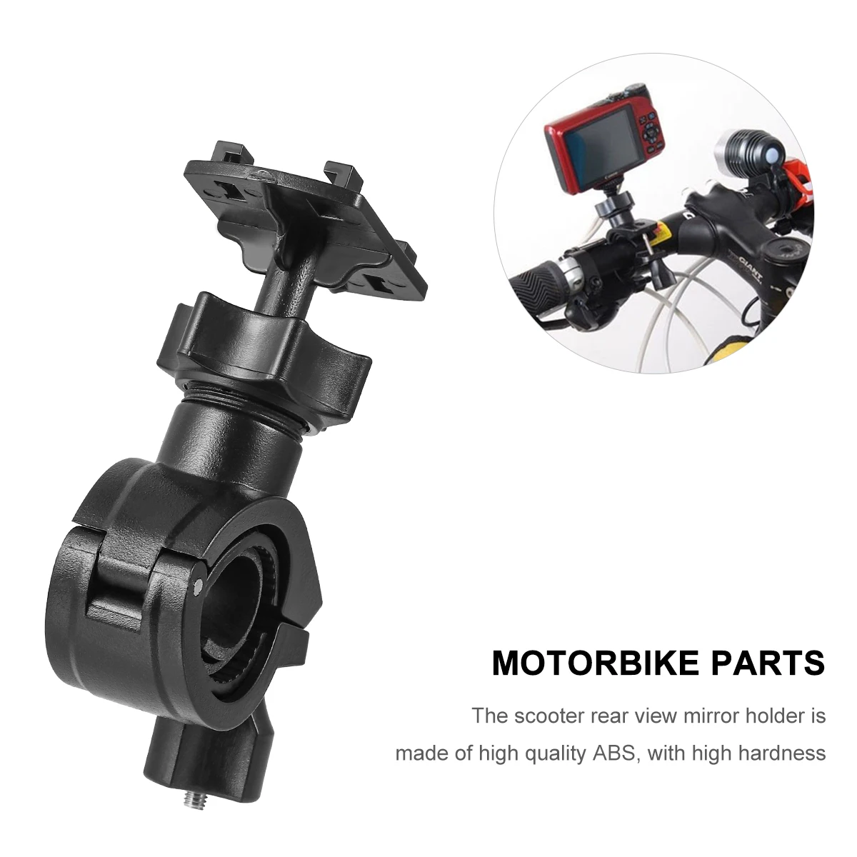 

2Pcs Motorcycle Handlebar Rearview Mirror Bracket Side Bracket Heat Treated Durable Motorbike Parts Universal Fit