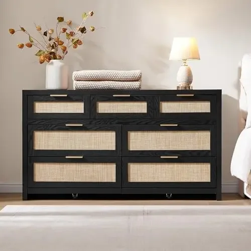 7 Drawer Dresser for Bedroom, 57
