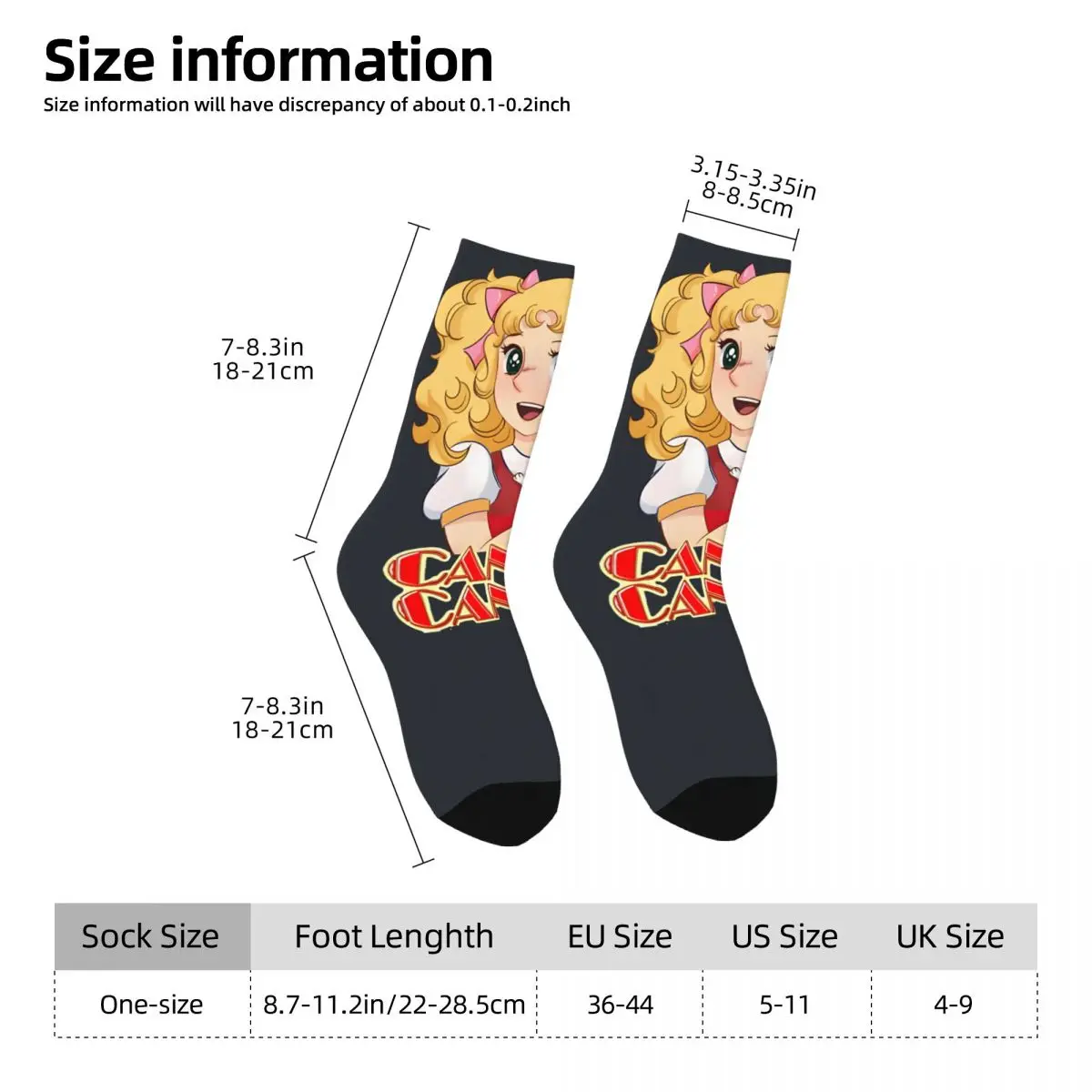 Cartoon Anime Men\'s graphic Socks Unisex Candy Candy Harajuku Pattern Printed Funny Novelty Crew Sock Boys Gift official-website