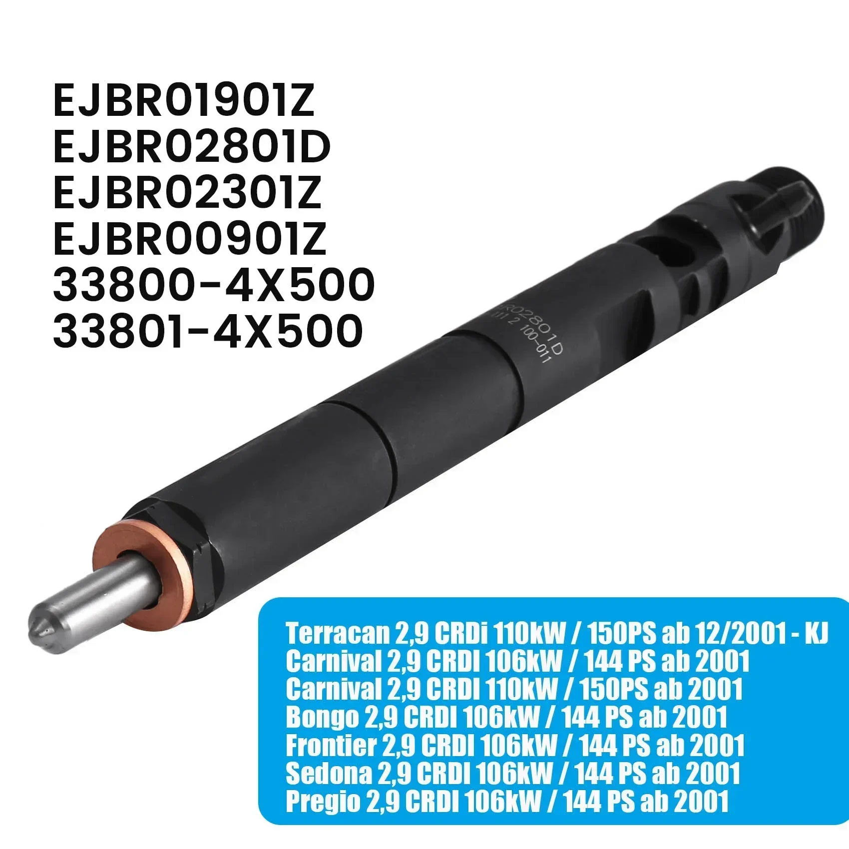 cross-border EJBR02801D CRDI Diesel Fuel Injector for Hyundai Terracan KIA Carnival/Sedona 2.9 Diesel 33800-4X500 33801-4X500