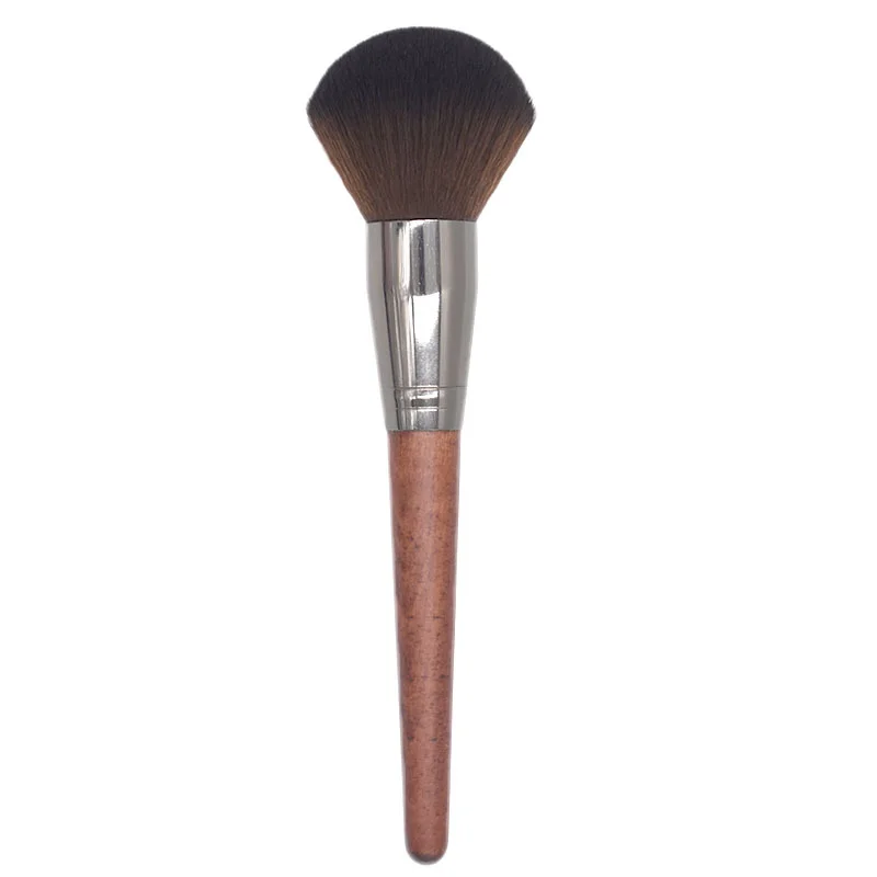 Set di pennelli per trucco per fondotinta in polvere singola morbida portatile personalizzato, tutti i tipi di pennelli, inclusi pennello per fard, correttore, legno