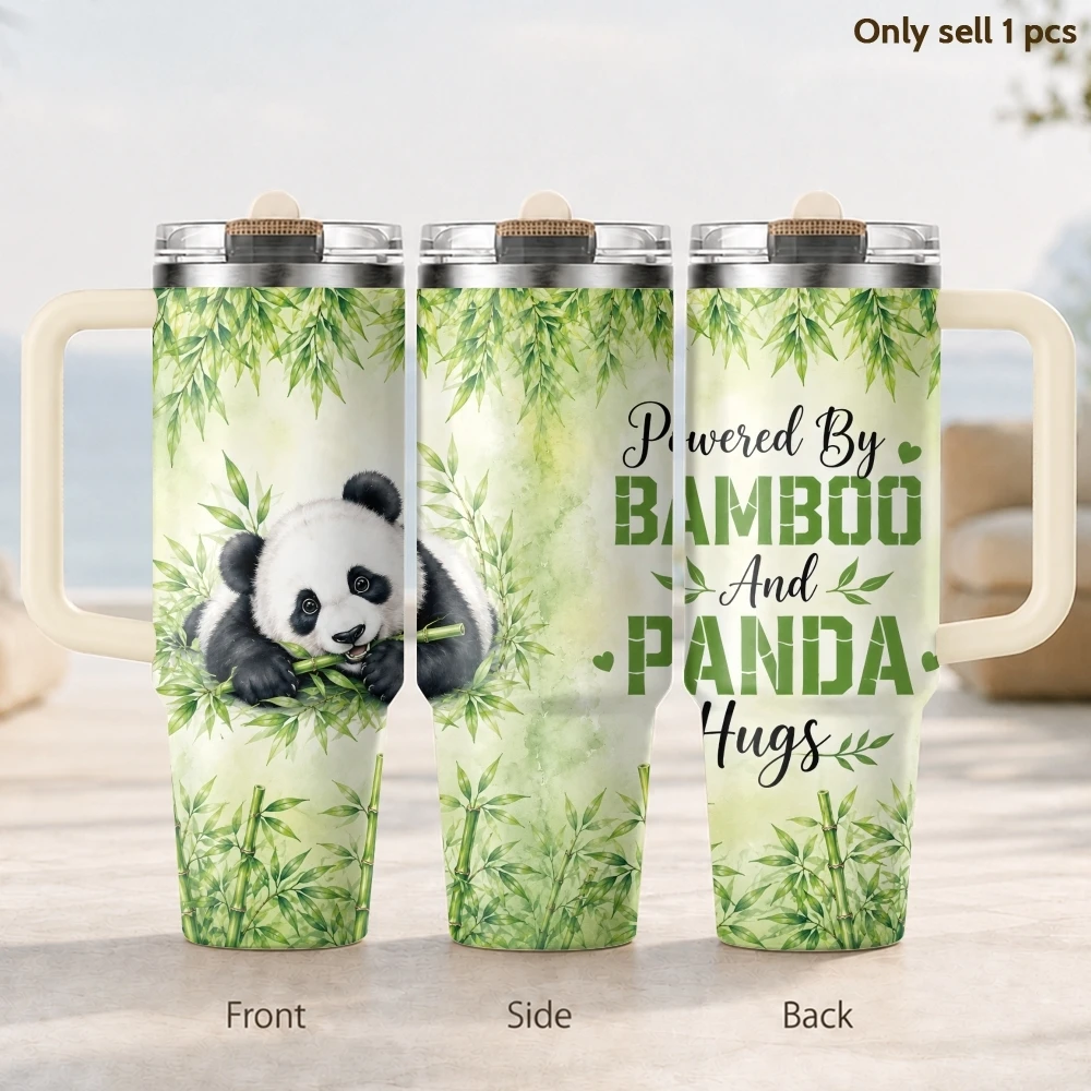

Girl Who Loves Pandas Vacuum Flasks 40oz 3rd Gen Vacuum Insulated Stainless Steel Tumbler Cup with Handle Straw Lid