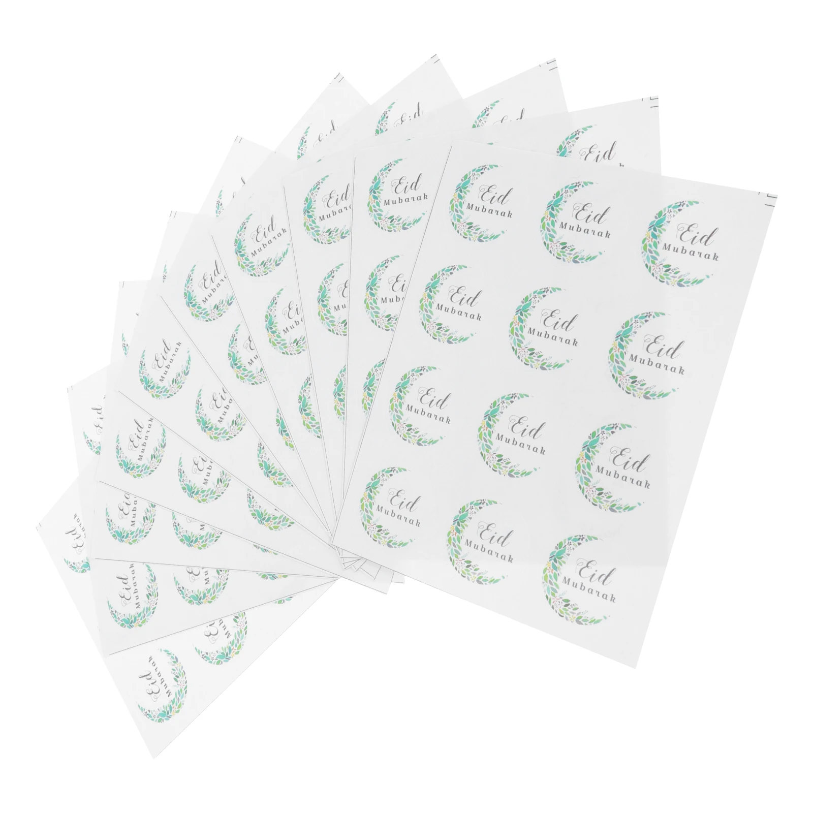 

20 Sheets Self Adhesive Stickers Gift Tags Decoration DIY Label Decal Applique Flowers Eid Ramadan Design