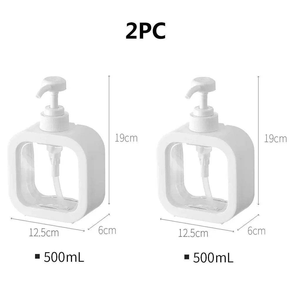 300/500ml Bathroom Soap Dispensers Refillable Lotion Shampoo Shower Gel Holder Portable Travel Dispenser Empty Bath Pump Bottle