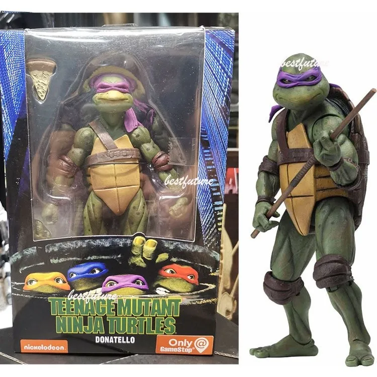 NECA TMNT Teenage Mutant Ninja Turtles 7 Inch Action Figures Set Collectible Toys Raphael Donatello Michelangelo Leonardo - view 2