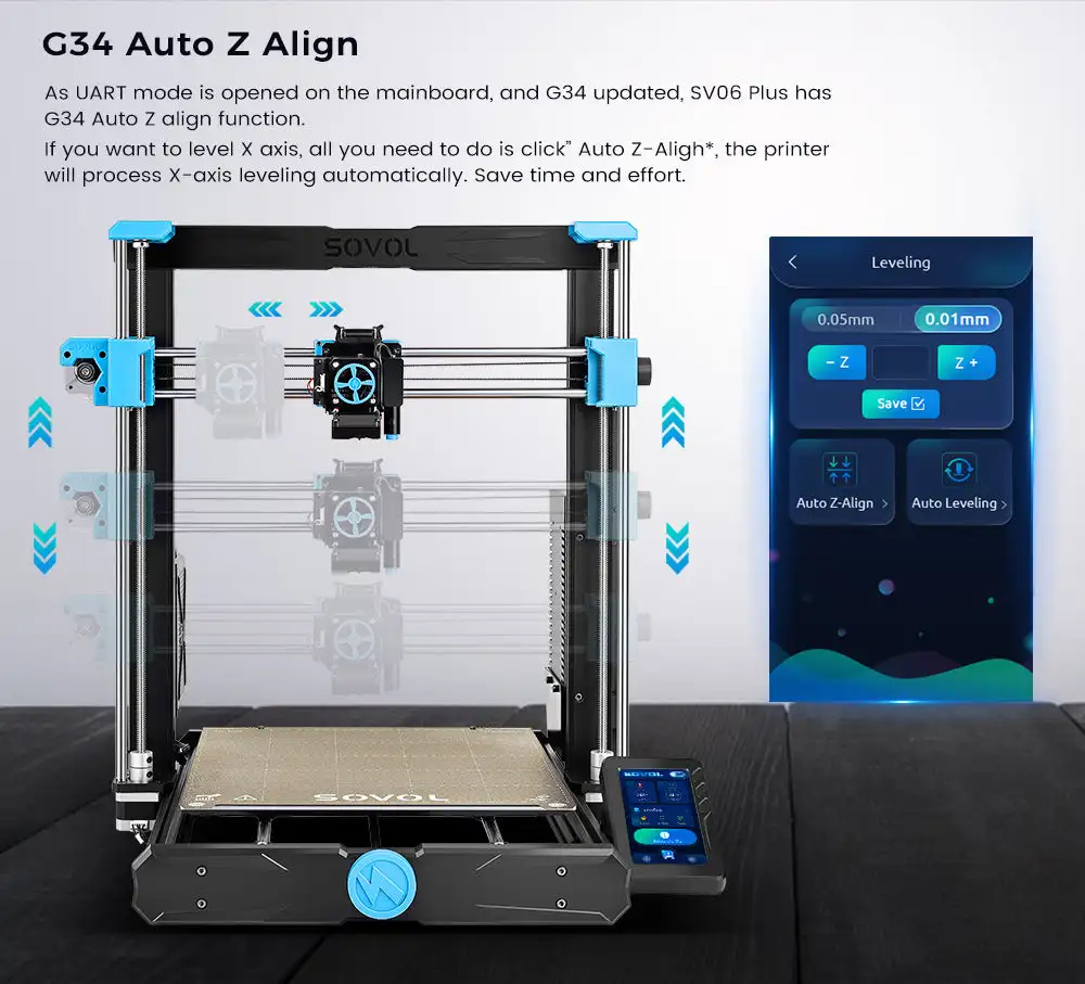 SV06 Plus 3D Printer Large Direct Drive 3D Printer Large Size 150mm/s High Speed 300° High Temp impresora 3d