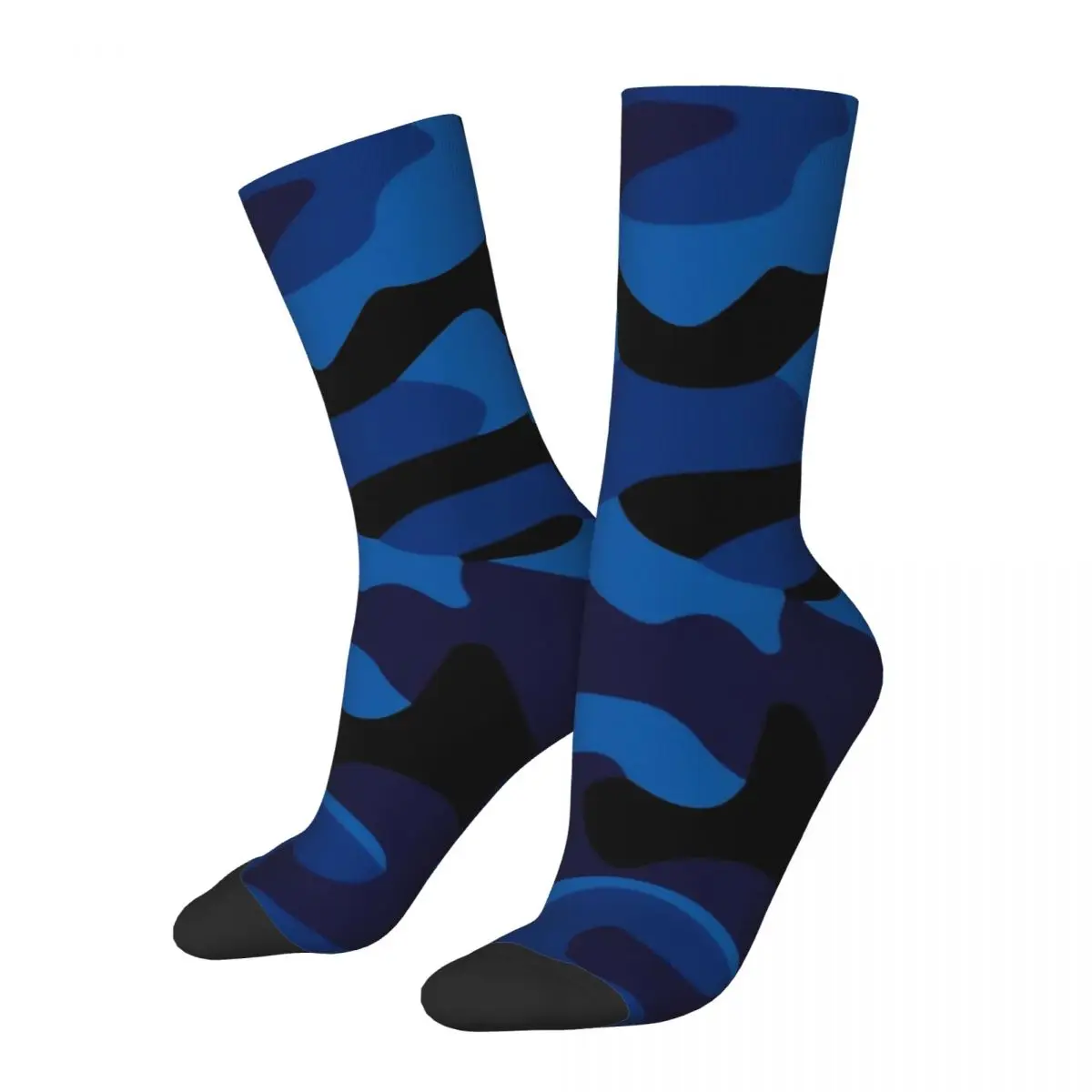 

Hip Hop Retro Black Blue Crazy Men's Socks Camo Army Unisex Harajuku Seamless Printed Funny Novelty Happy Crew Sock Boys Gift