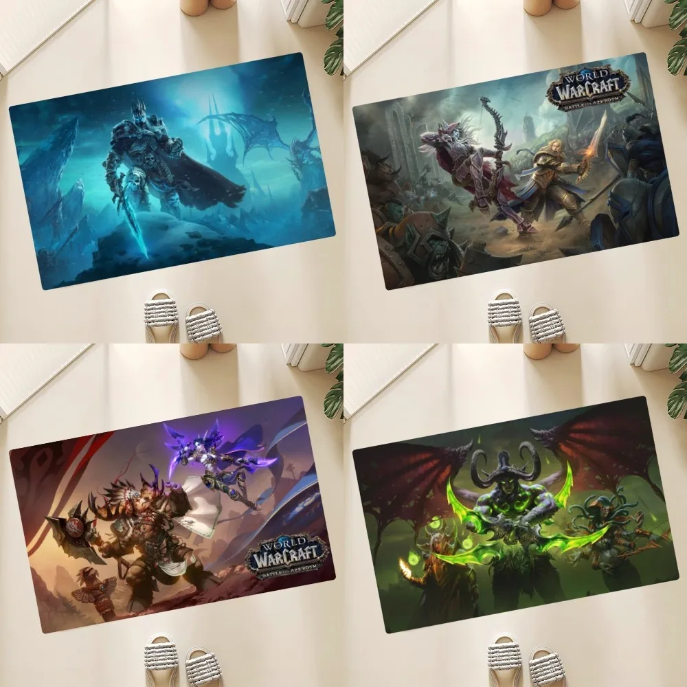 Игровой коврик W-World of W-Warcraft, противоскользящий напольный коврик для спальни, ванной, гостиной, кухонный коврик