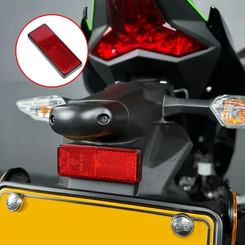 1Pc Rectangular Reflector Plate, Universal Safety Reflective Marker for Motorcycle Replacement Motorbike Exterior Accessories