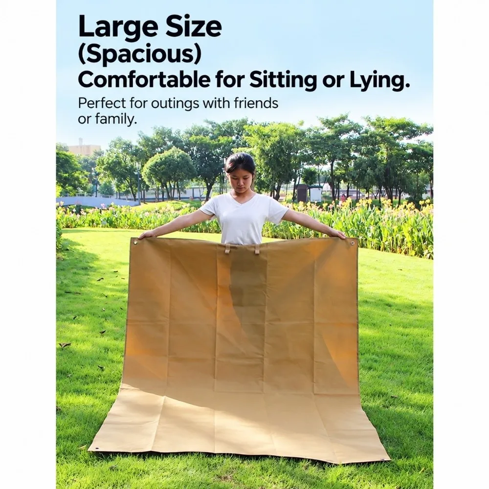 Large Size Waterproof Camping Mat 600D Oxford Moisture-Proof Picnic Blanket Foldable Durable Tent Mat Camping