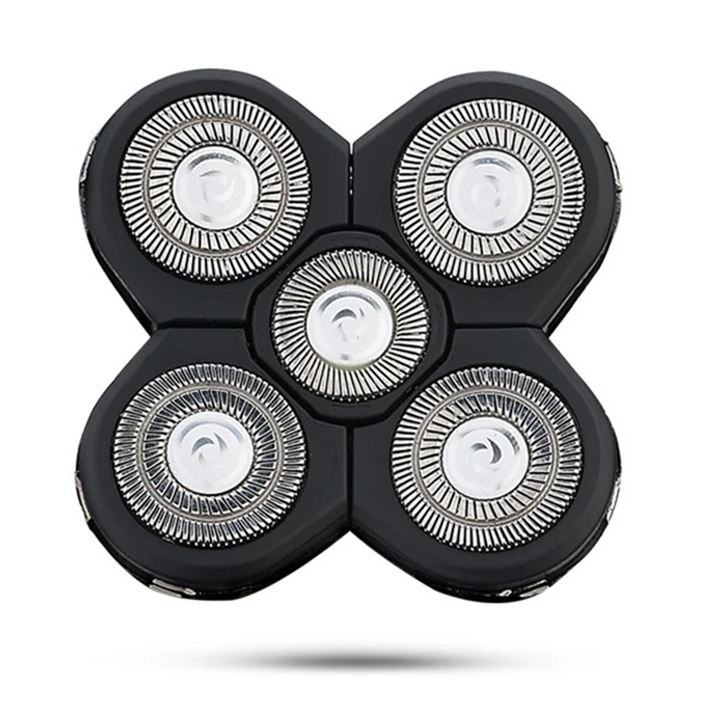 Tête de rasoir électrique 5D de remplacement, 2 pièces, tête flottante, lame de rasoir en acier inoxydable