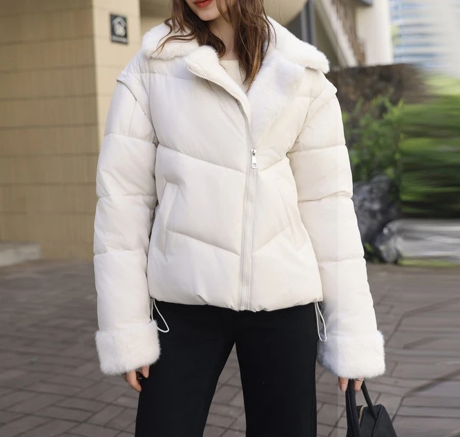 Removable Sleeves Cotton-padded Vest Women's Short 2026 New Winter Loose Cotton Jacket Thickened