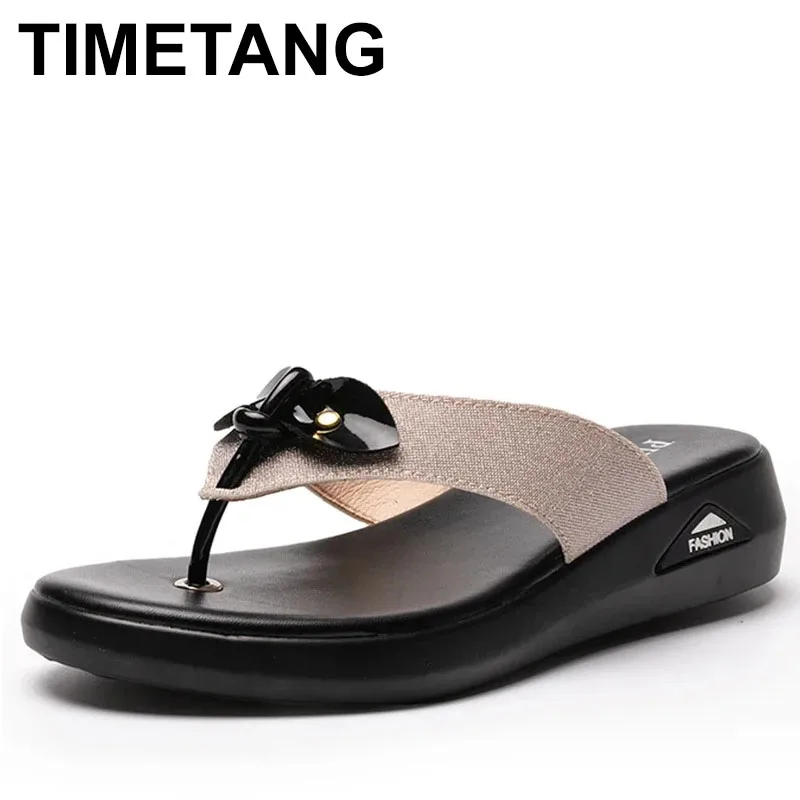 

Новинка 2023 года, летние женские тапочки на танкетке, женская обувь на платформе, пляжные шлепанцы, нескользящие шлепанцы на высоком каблуке с графеновым дезодорантом