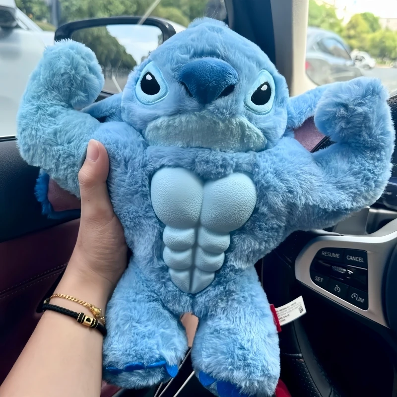 

New Animation Figure Animation Muscle Lilo & Stitch Lovely Plush Doll Family Collect Plush Ornament Kid Favorite Gift