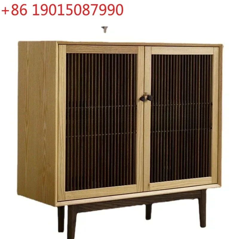 

Light Luxury and Simplicity Solid Wood Retro Japanese Style New Chinese Storage Tea Cabinet
