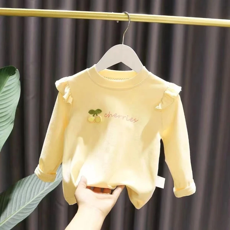 2026 Baby Girl Short Sleeve T Shirt Spring Tops Toddler Kids Basic Tee Casual Summer Clothes