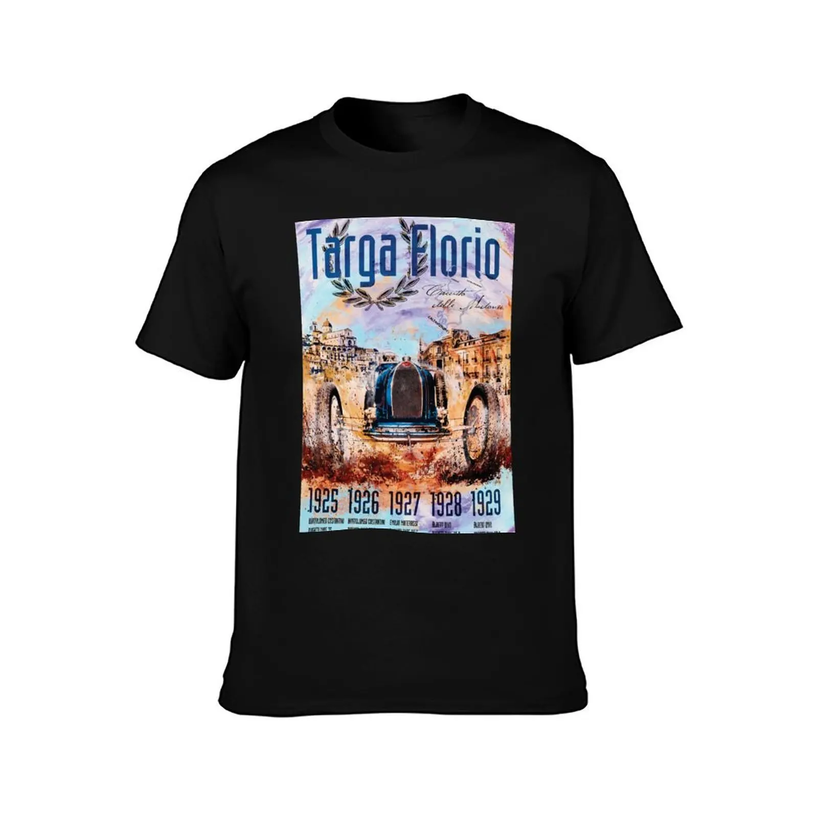 Targa Florio ARTWORK T-Shirt Retro Style Print Casual Top T-Shirt