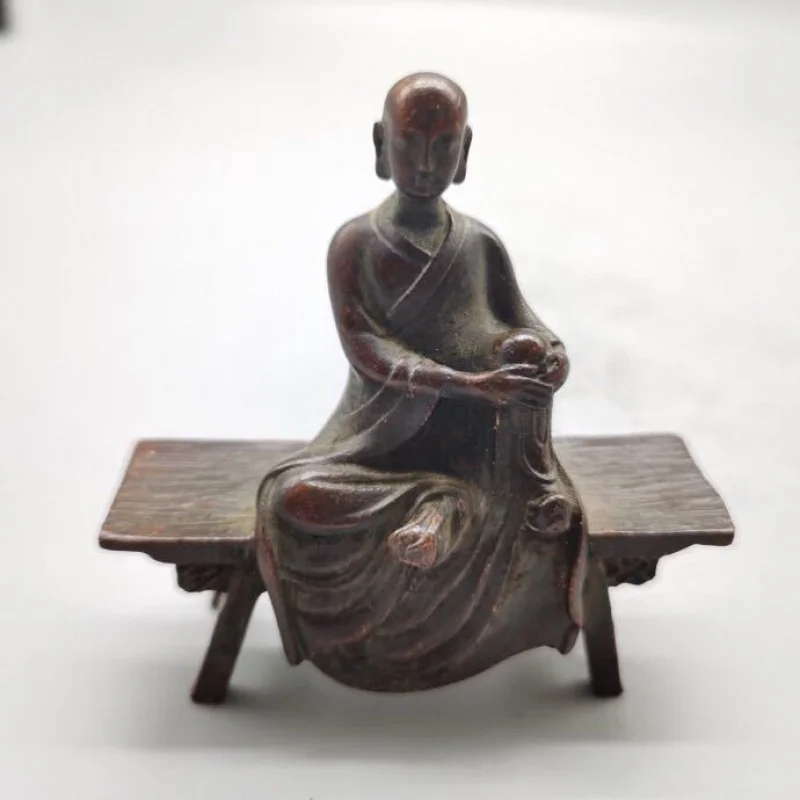 Antique Copper Bench Buddha Decoration Free Arhat Tea Table Decoration Home Decoration Technology Product One Piece Dropshipping