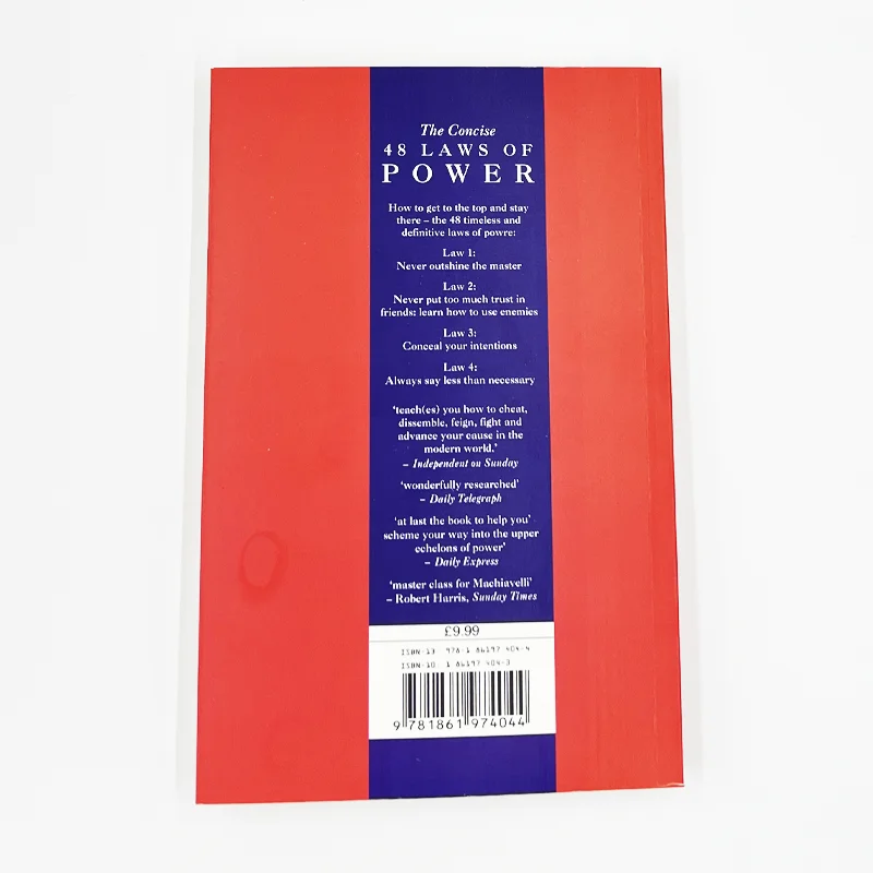 Le Concise 48 leggi del potere di Robert Greene military leadance Political philosion Motivation libro inglese Paperback