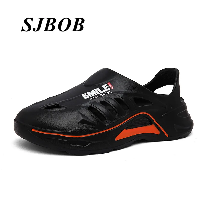 

Black Men Beach Sandals Soft Comfort Men's Platform Sandals Outdoor Lightweight Clogs Sandals For Men Sandalias Hombre De Verano