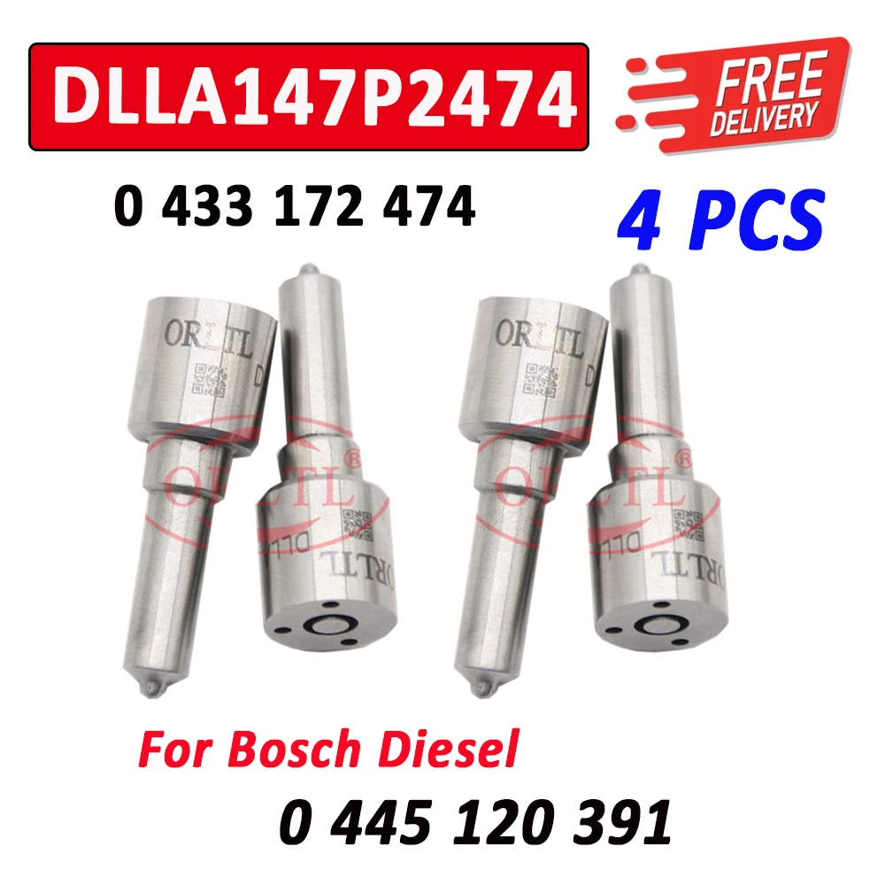 ORLTL DLLA147P2474 0 433 172 474 Diesel Injector Nozzle DLLA 147 P 2474 0433172474 For Weichai 0445120391 CRIN2-16-BL