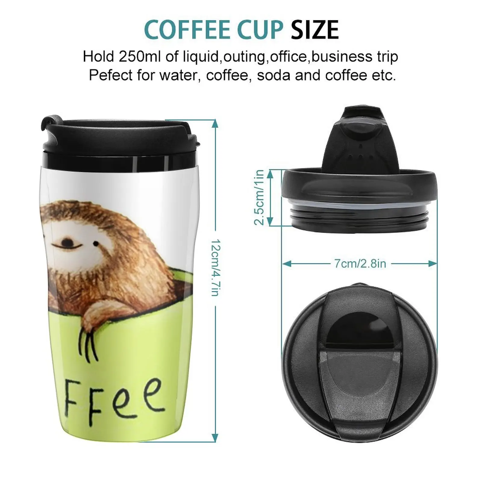 New Funny Sloths Sloffee Travel Coffee Mug Coffee Goods Cofee Cup Coffee Set Luxury Coffee Cup