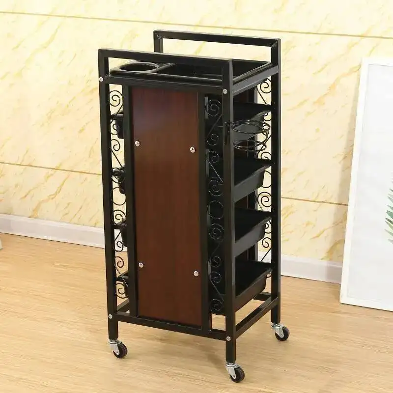 Trolley Beauty Salon Furniture Barber Retro Professional Auxiliary Cart Aesthetics Rotating Iron Muebles Belleza Hairdresser