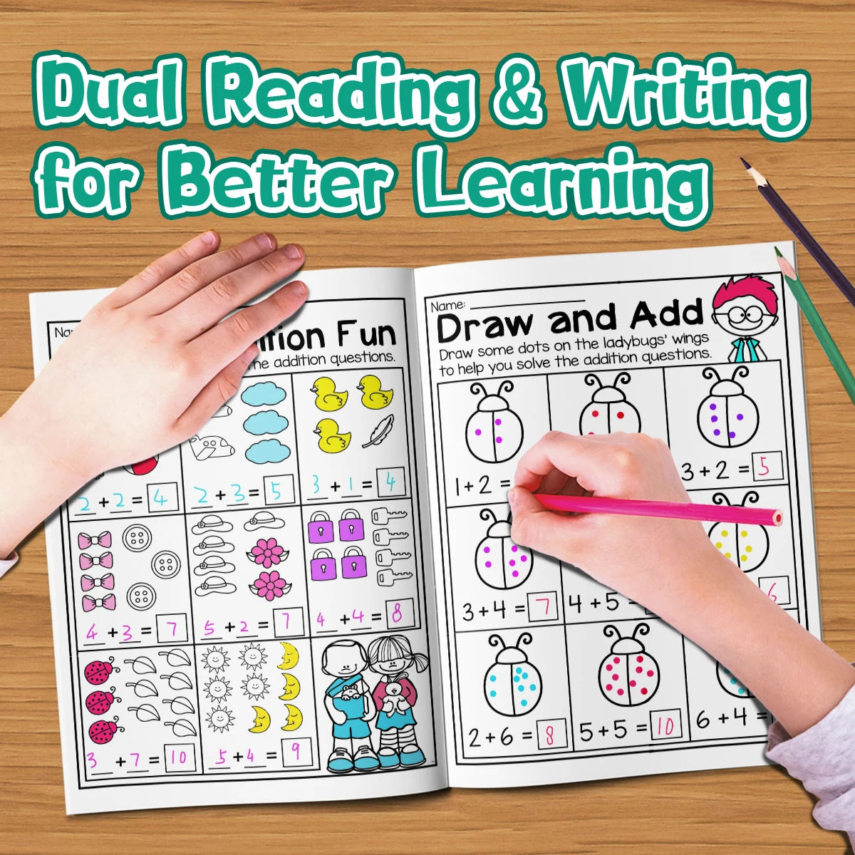 Ten Friends Fun - Addition and Subtraction Practice Using Food Pictures, Suitable for Home Education and Classroom Activities, P