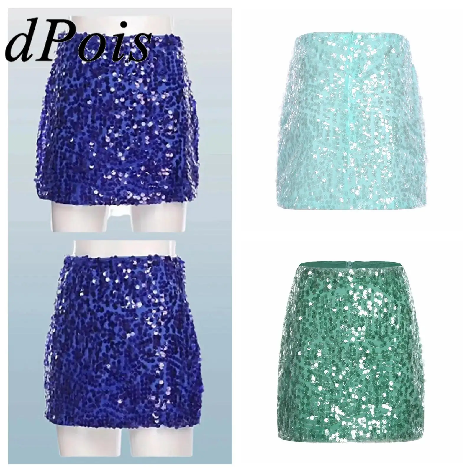 

Sequins Women Bodycon Skirts Clubwear Mini Skirt Falda Corta Summer Glitter Miniskirt Nightclub Clothes Club Rave Party Skirts