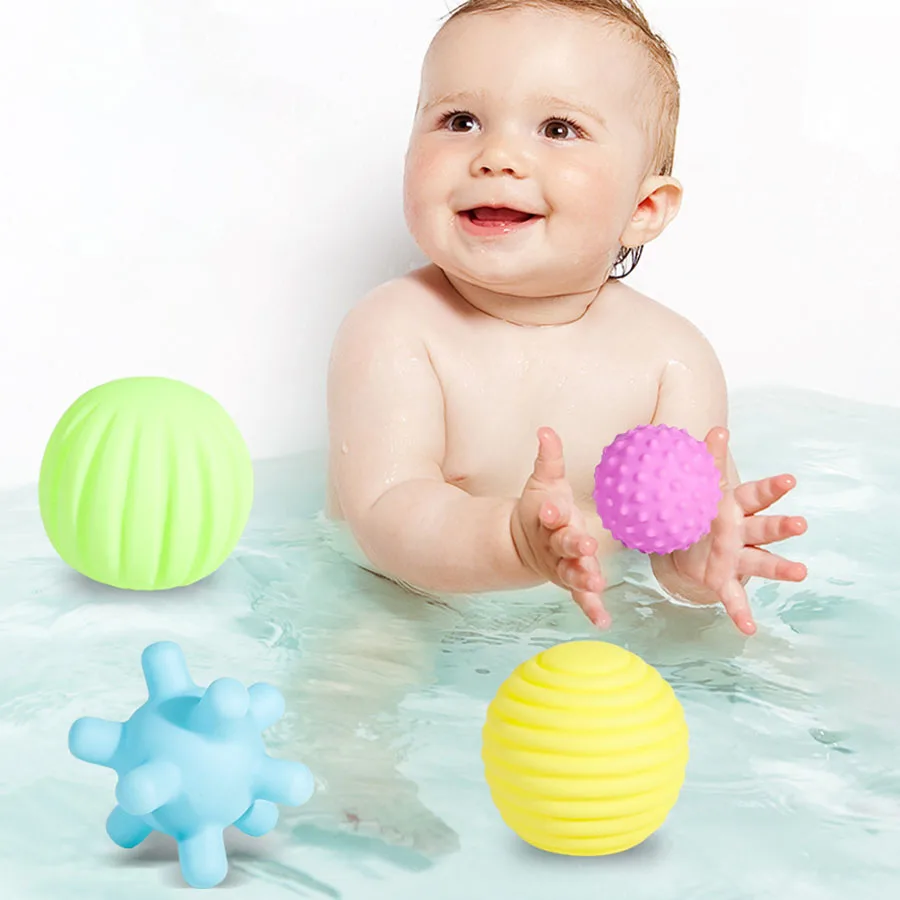 Soft glue multi-texture baby grip ball toy 3-6-12 months newborn baby learn to climb tactile sensory massage ball