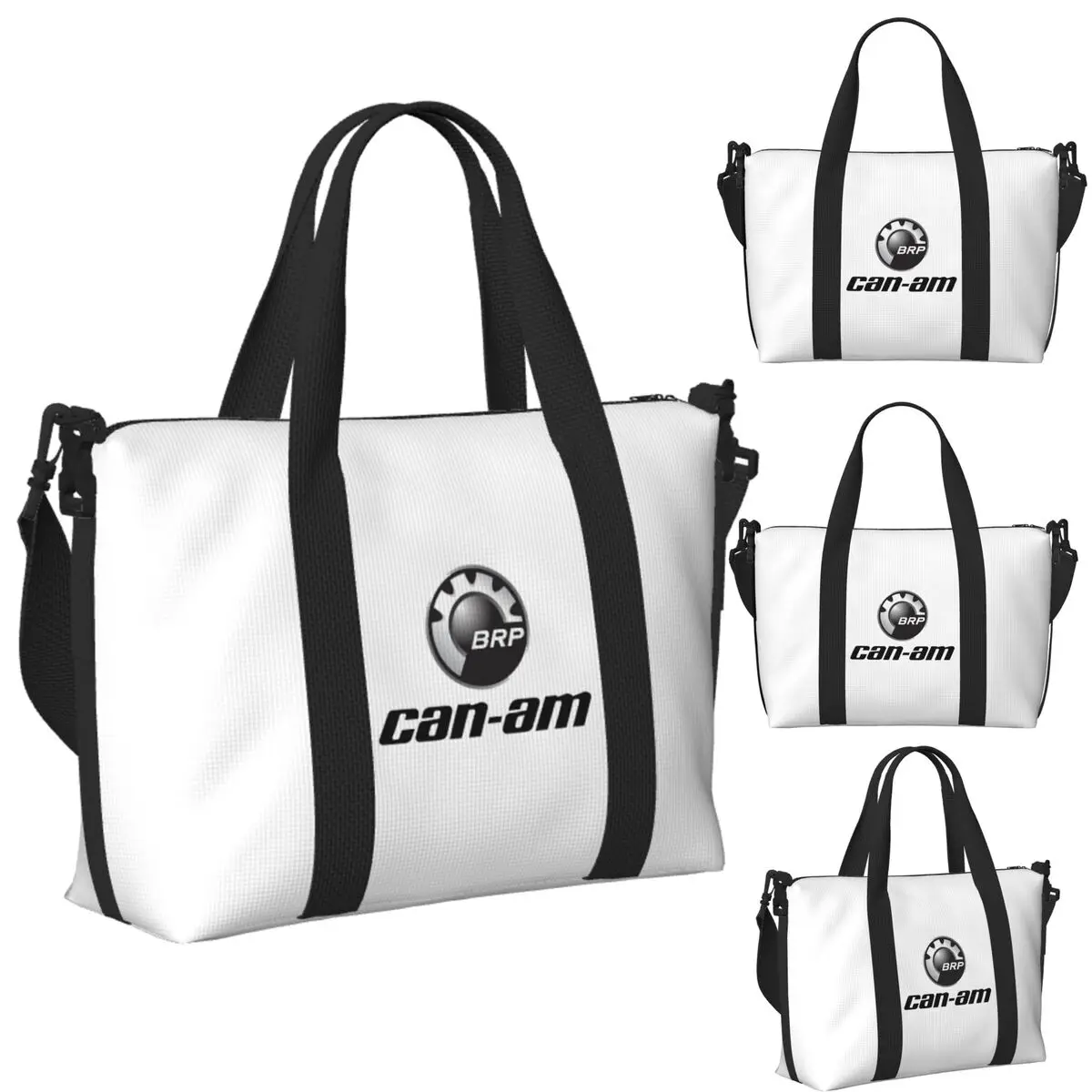 

Custom BRP Can Am LOGO Beach Travel Bag Large Capacity Tote Bags for Gym Sport Women Shopping Duffle Shoulder Bag