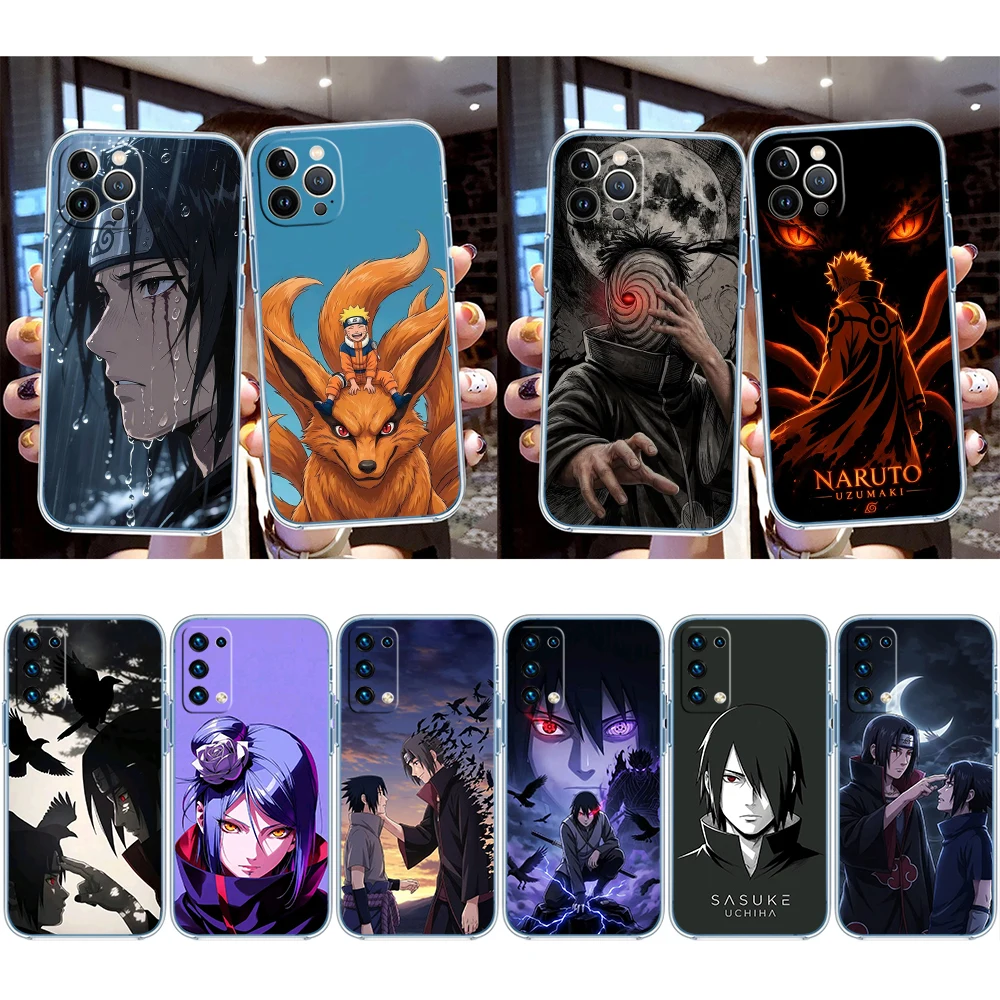 QA2 Anime Naruto Transparent Phone Case for Samsung Galaxy A04 A04S A14 A23 A34 A54 M23 M33 M52 M53