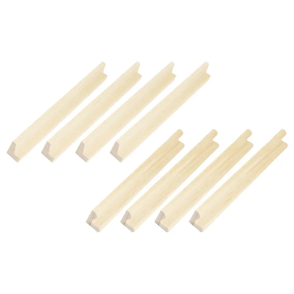 

8Pcs Wooden Domino Trays Natural Wood Holders Multi-Function Domino Bases for Playing Cards Displaying Stand DIY Accessory