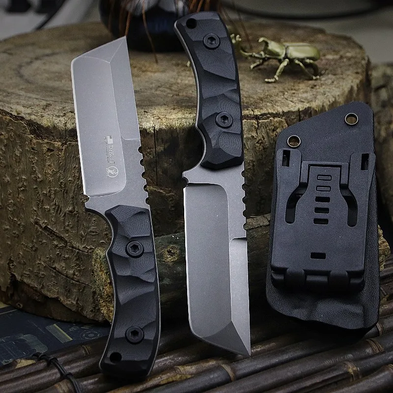 American classic Outdoor D2 Steel T-head multifunctional Tactical Camping all-in-one Straight Knife Jungle hunting knife