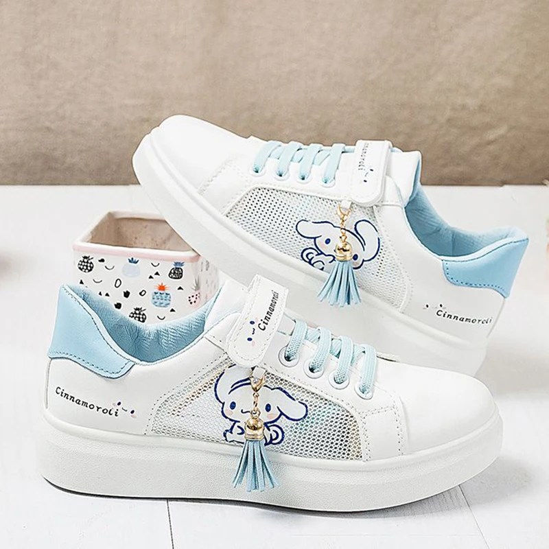 Cute Cinnamoroll Shoes Sanrio Kawaii Anime Children Sneakers Girls Heart Cartoon Soft Bottom Anti-Slip Tenis Gift for Kids