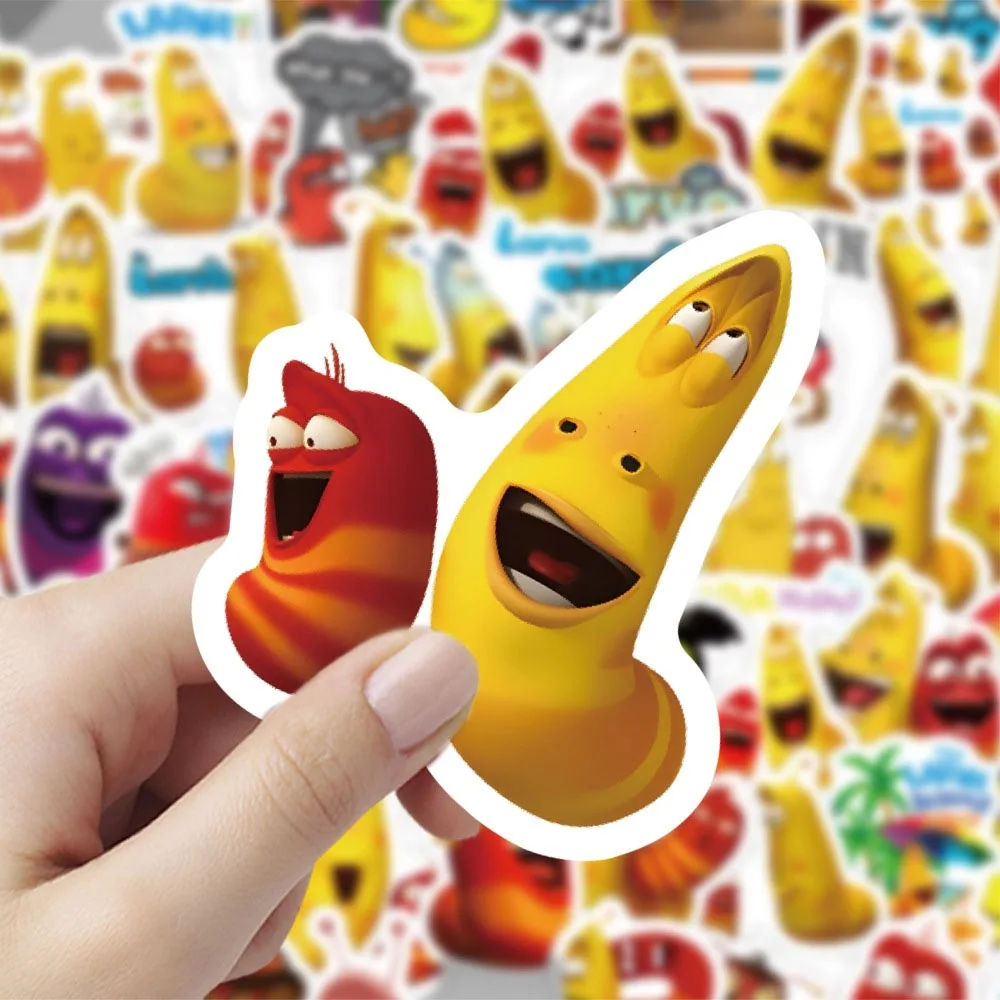 

Interesting larval animation stickers, refrigerator, phone case, laptop, suitcase decoration cartoon stickers, children's toys