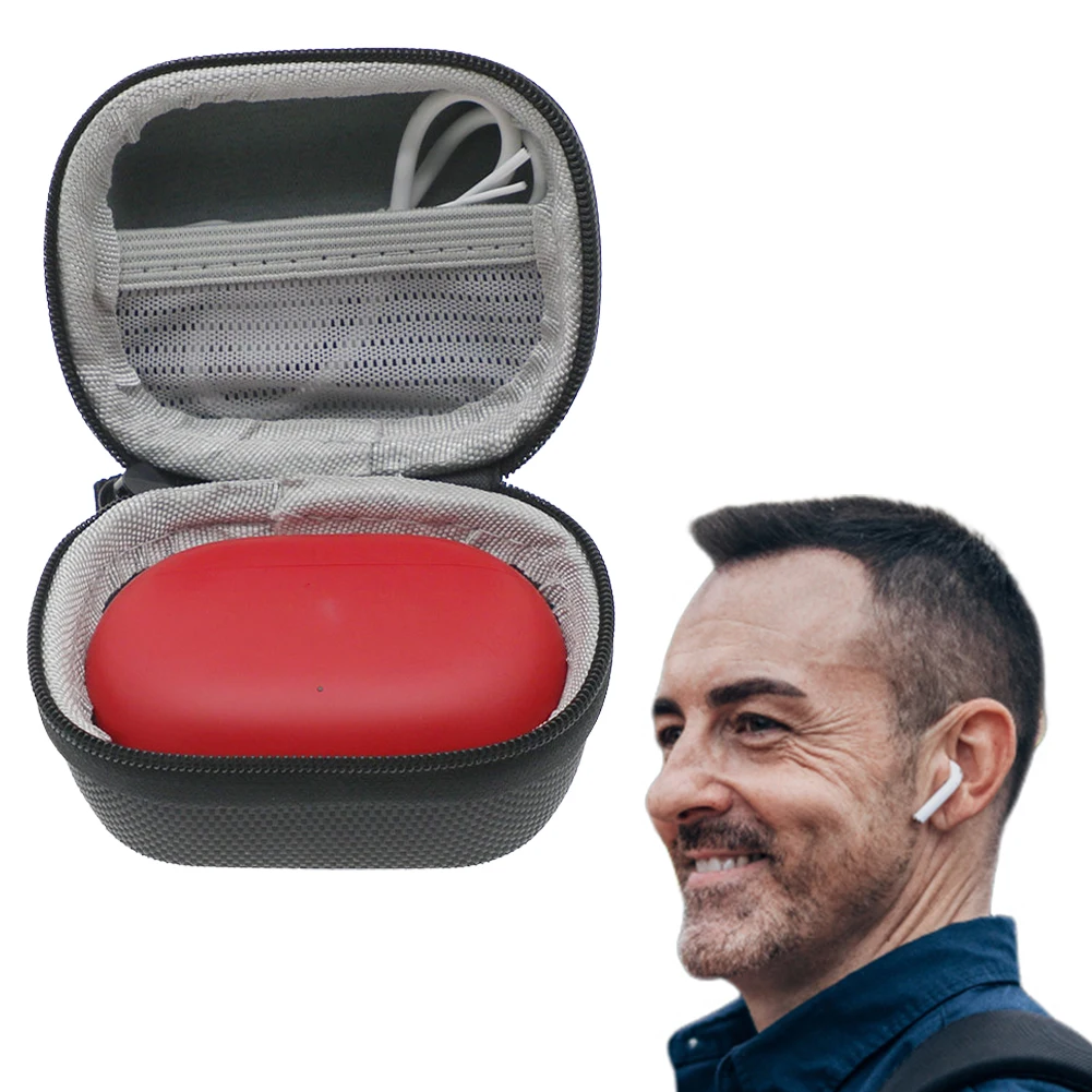 

EVA Hard Case with Carabiner Earphone Travel Carrying Case Shockproof Anti-Fall for Beats Studio Buds/Beats Studio Buds+ Earbuds