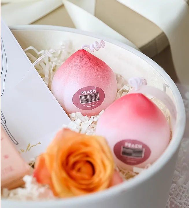 

Aromatherapy candle peach simulatio wedding birthday girl creative display set gifts