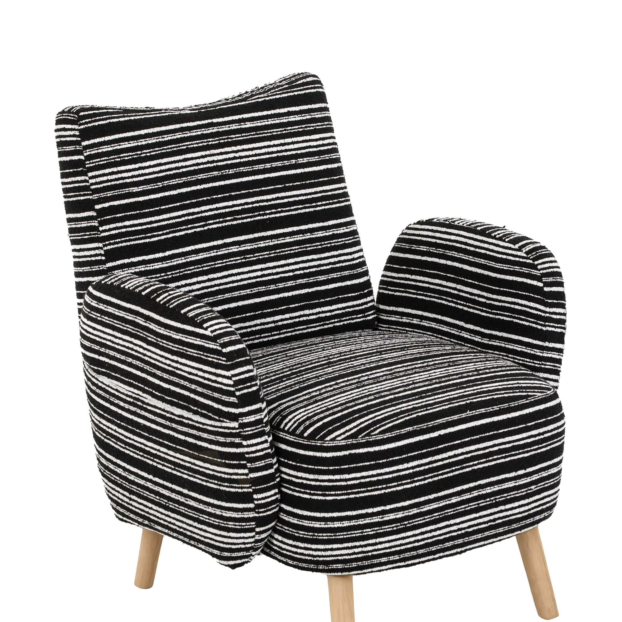 PINGGO Moderner Stoffsessel mit Seitentasche & Massivholzbeinen, Komfortabler Lesesessel für Wohnzimmer Schlafzimmer Büro – Detail 27