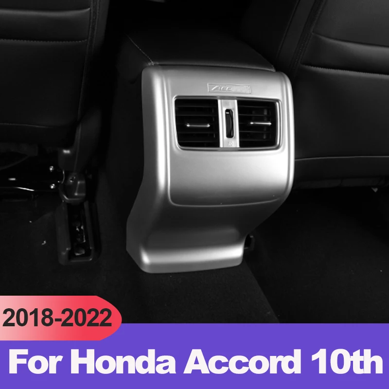 ABS Car Rear Armrest Box Air Conditioning Outlet Vent Cover Sticker For Honda Accord 10th X 2018 2019 2020 2021 2022 Accessories - view 3