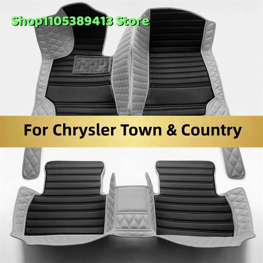 

Mats Carpets Leather Custom Car Floor Mats For Chrysler Town & Country 2008 2009 2010 2011 2012 Car Mat Accessories