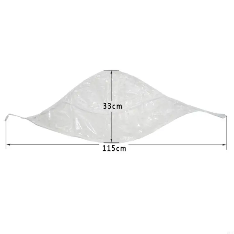 

39BC Plastic Clear Transparent Waterproof Visor Rain Hat for Men Women Unisex