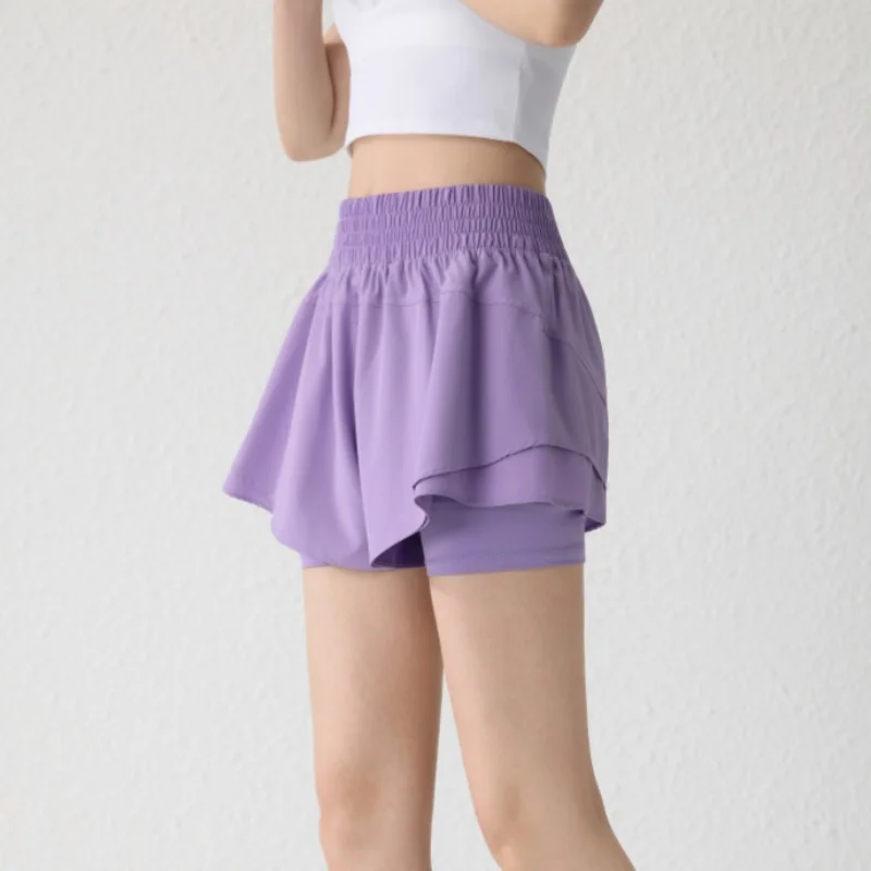 High Waist 2-in-1 Women's Athletic Shorts Quick Dry Elastic with Hidden Pocket for Running Yoga Gym Workout Sports Casual Wear