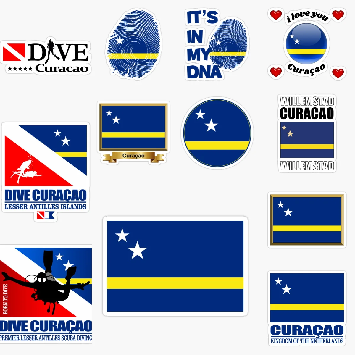 

Curacao Caribbean ABC Islands Flag Map Creative Sticker Decoration Car Truck Motorcycle Bicycle Refrigerator Window Wall Decal