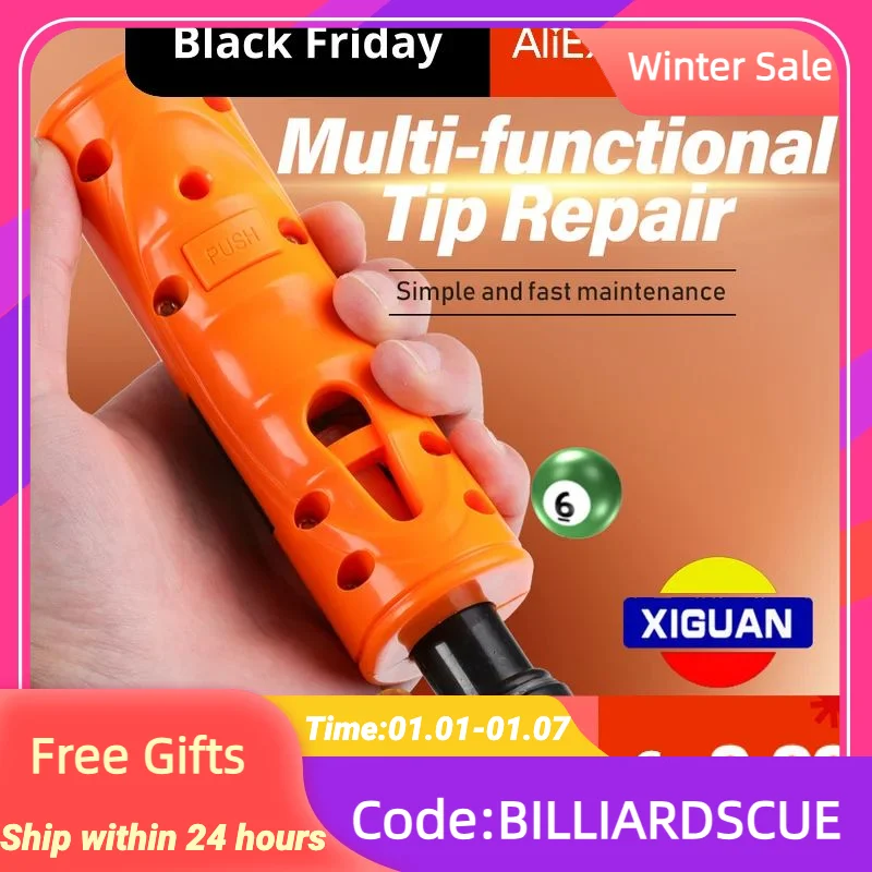 Original XIGUAN Billiard Pool Training Tool Multi-functional Tip Repair Tool 11-14mm Tip (Trimmer+Side Cutting+Ferrule Cutting)