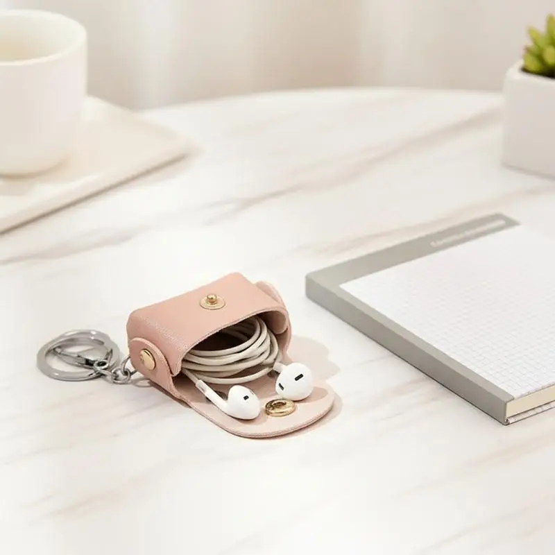 Charming Kawaii Mini Handbag Keychain PU Leather Perfect for Coin Storage