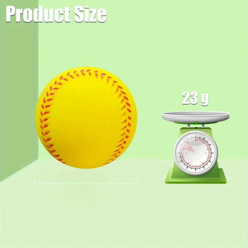 Unisex Adult Lightweight Training Softball Durable Safe Elastic PU Foam Baseball for Indoor Outdoor Recreation